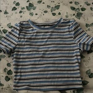 Striped Blue and White Kids Shirt